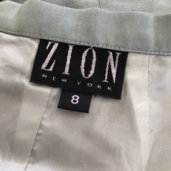 Vintage Zion New York Shantung Skirt Light Green - Picture 7 of 7
